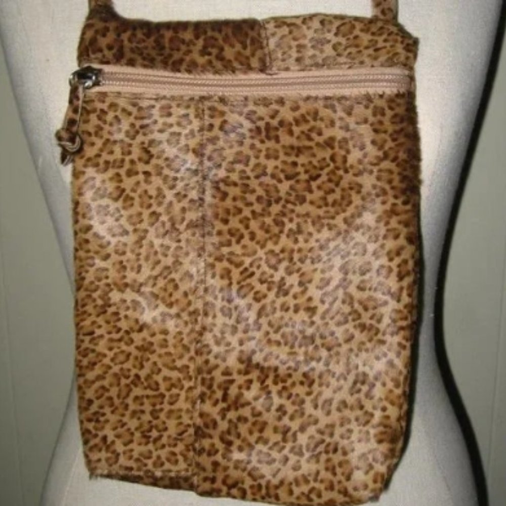 ❤️BOTTEGA VENETA Pony Fur Leopard Spotted Shoulder Bag Purse